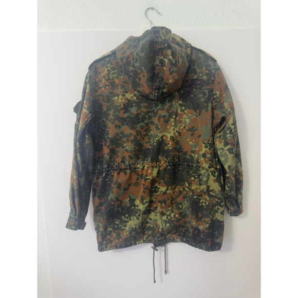 German Military Surplus Other - German Military Flecktarn Camo Field Parka Mens L Green Brown Hooded 90s Grunge